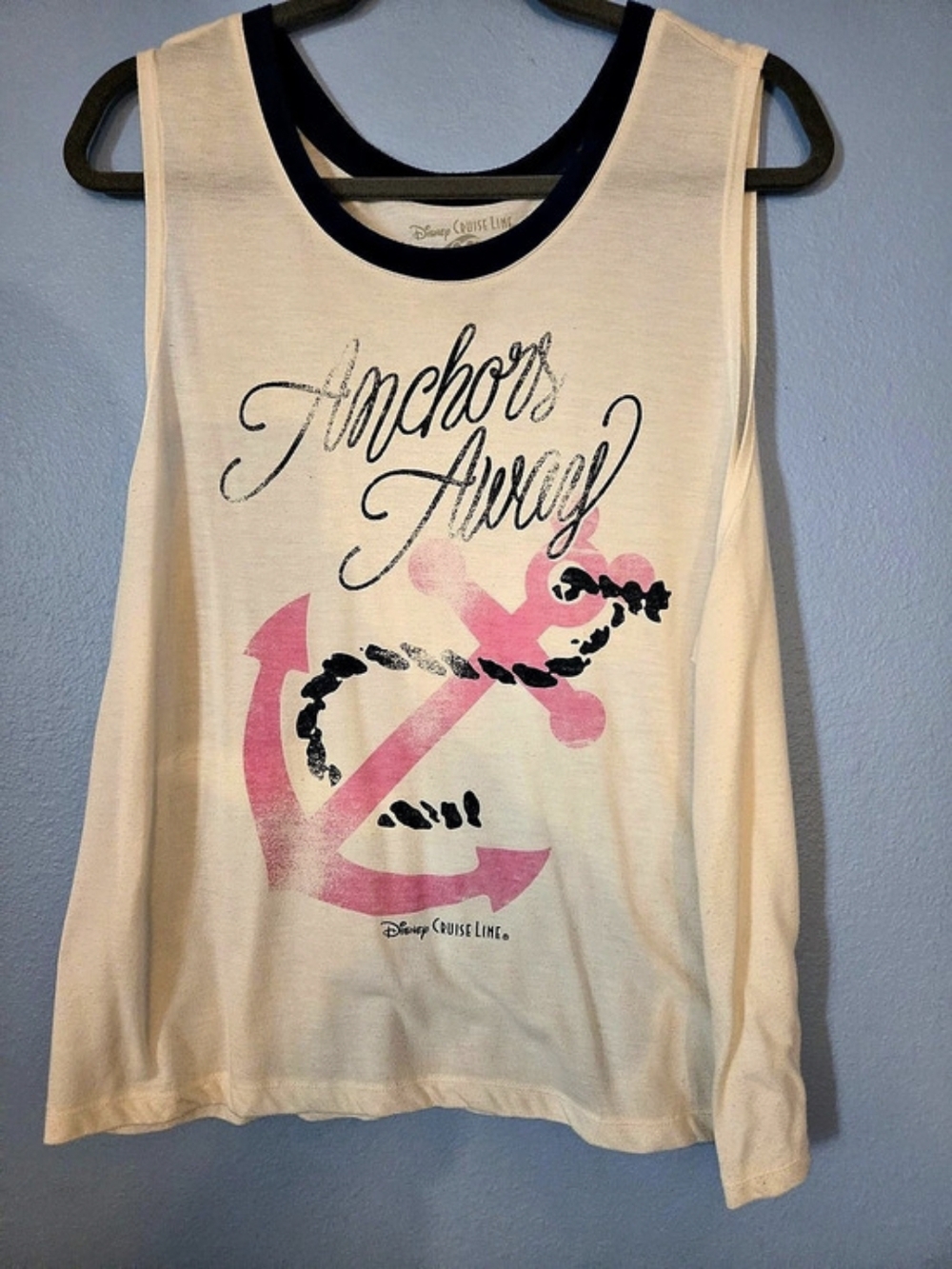 Disney Cruise Line Anchors Away Ringer Tank Top XL